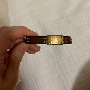Brown leather bracelet